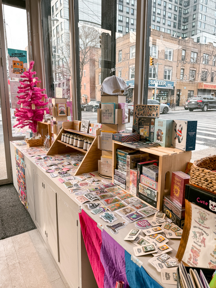 The gifts section of a NYC queer bookstore.