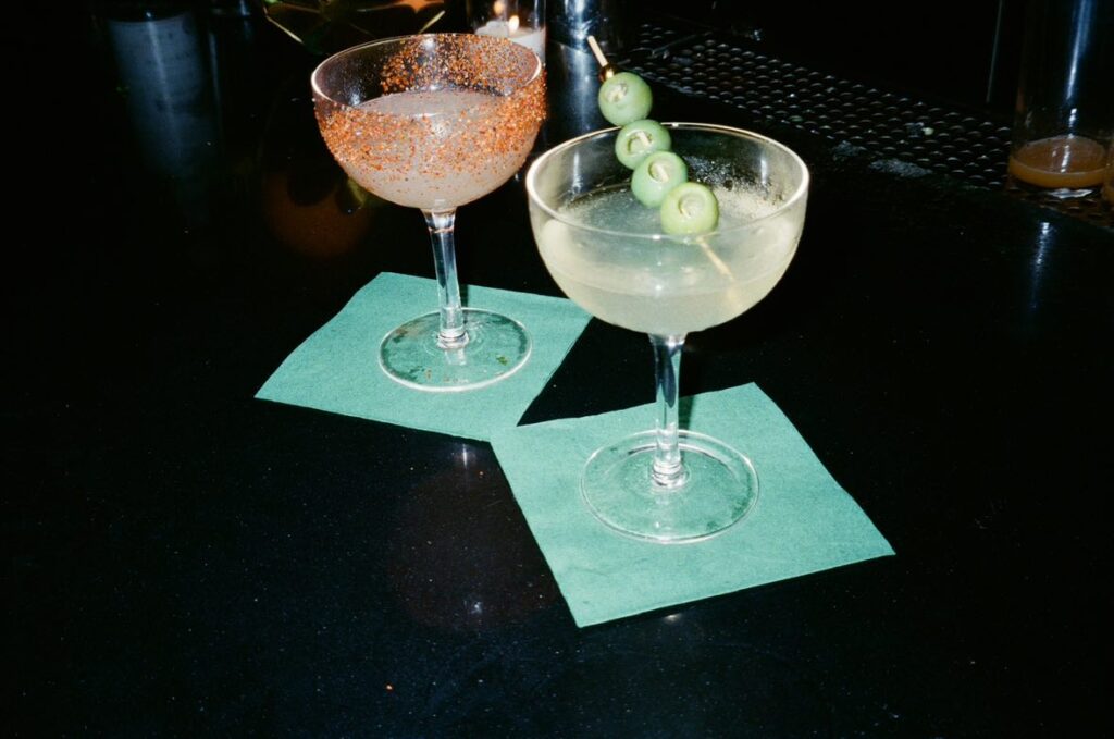 Drinks at an LA lesbian bar.